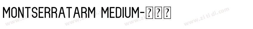 Montserratarm Medium字体转换 Montserratarm Medium字体转换